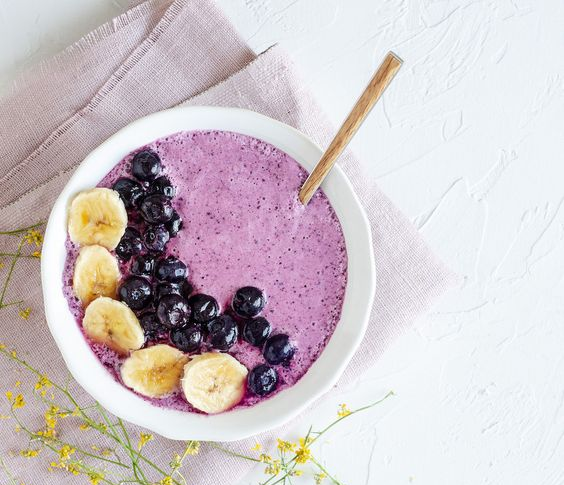 Smoothie de Arándanos y Plátano